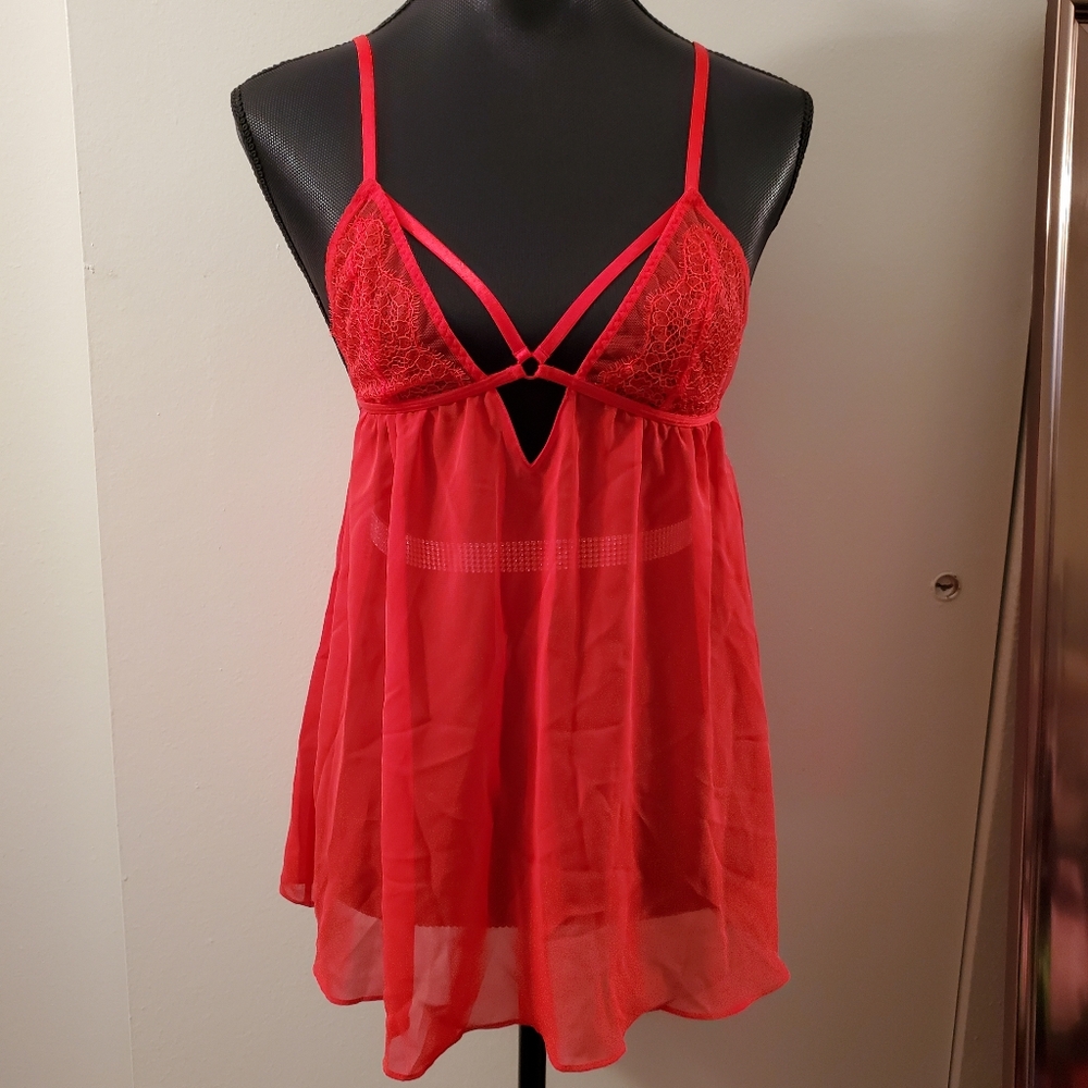 Victoria's Secret | Red Very Sexy Chiffon Babydoll
